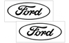Ford Oval Logo Decal Set - Open Style - 3" Tall